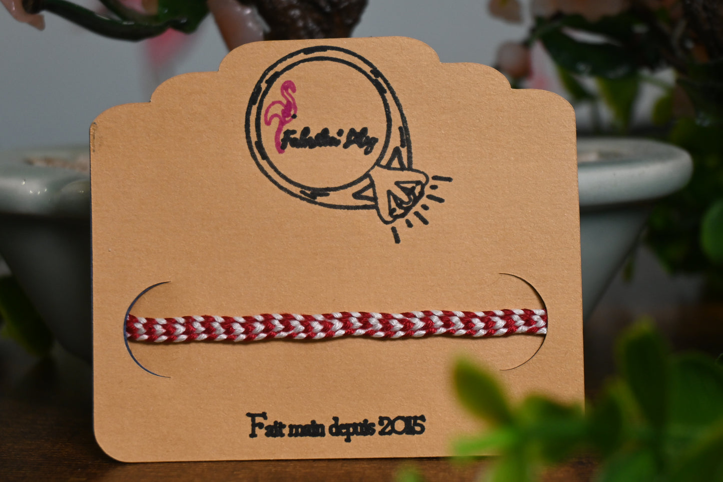Bracelet Kumihimo Plat - Chevrons