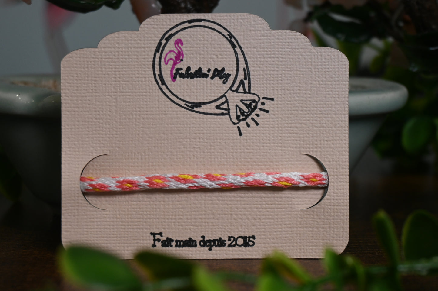 Bracelet Kumihimo Floral