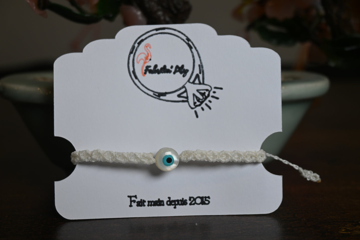 🧿 Bracelet Protecteur - Mauvais Œil & Nacre