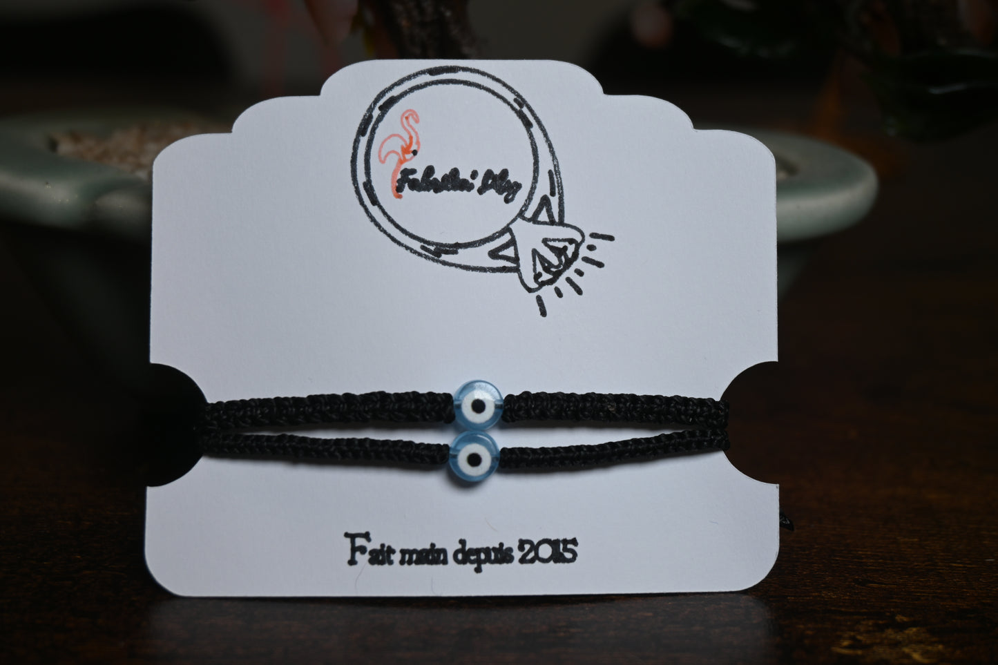 🧿 Duo Protecteur – Bracelets Macramé "Mauvais Œil" à partager