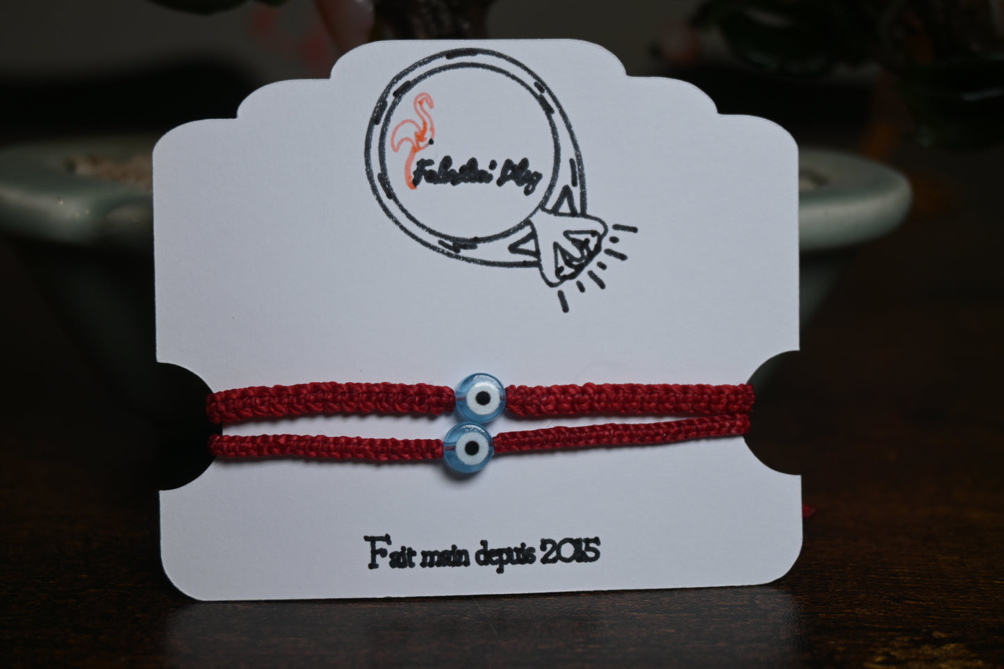🧿 Duo Protecteur – Bracelets Macramé "Mauvais Œil" à partager
