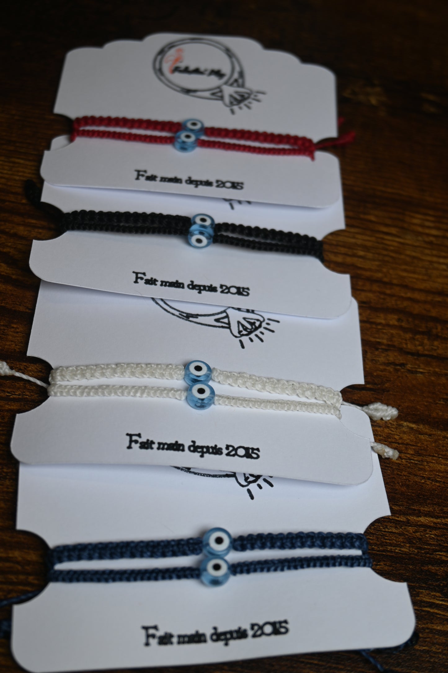 🧿 Duo Protecteur – Bracelets Macramé "Mauvais Œil" à partager