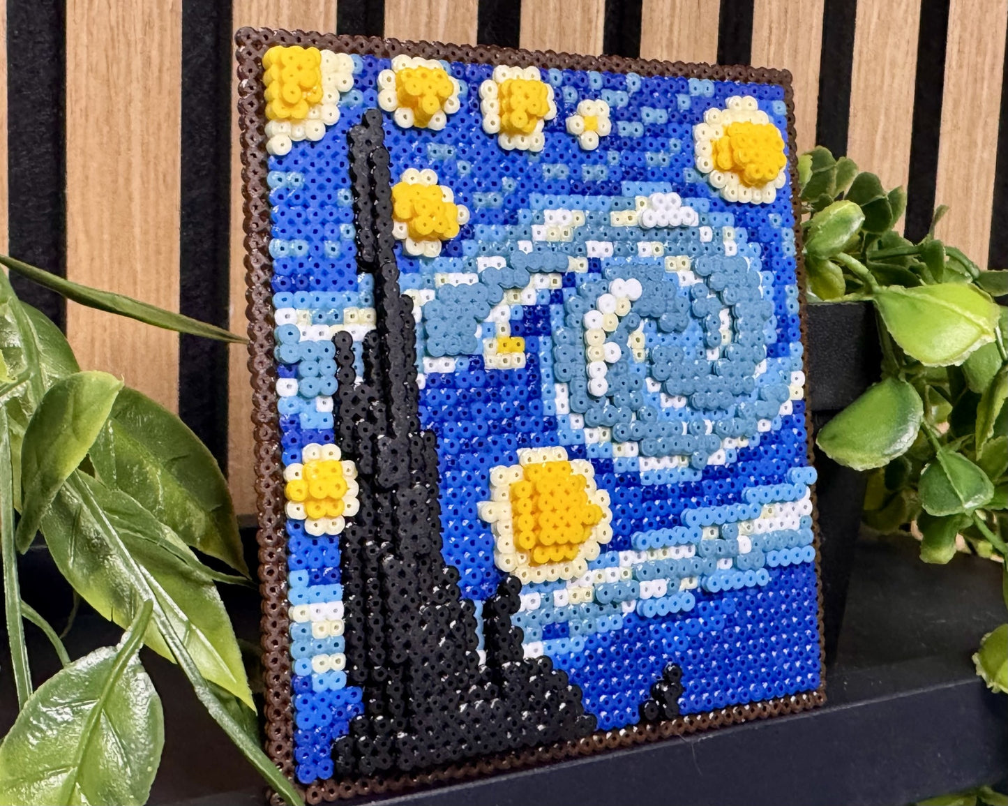 La Nuit Étoilée – Tableau 3D en Perles Hama Mini