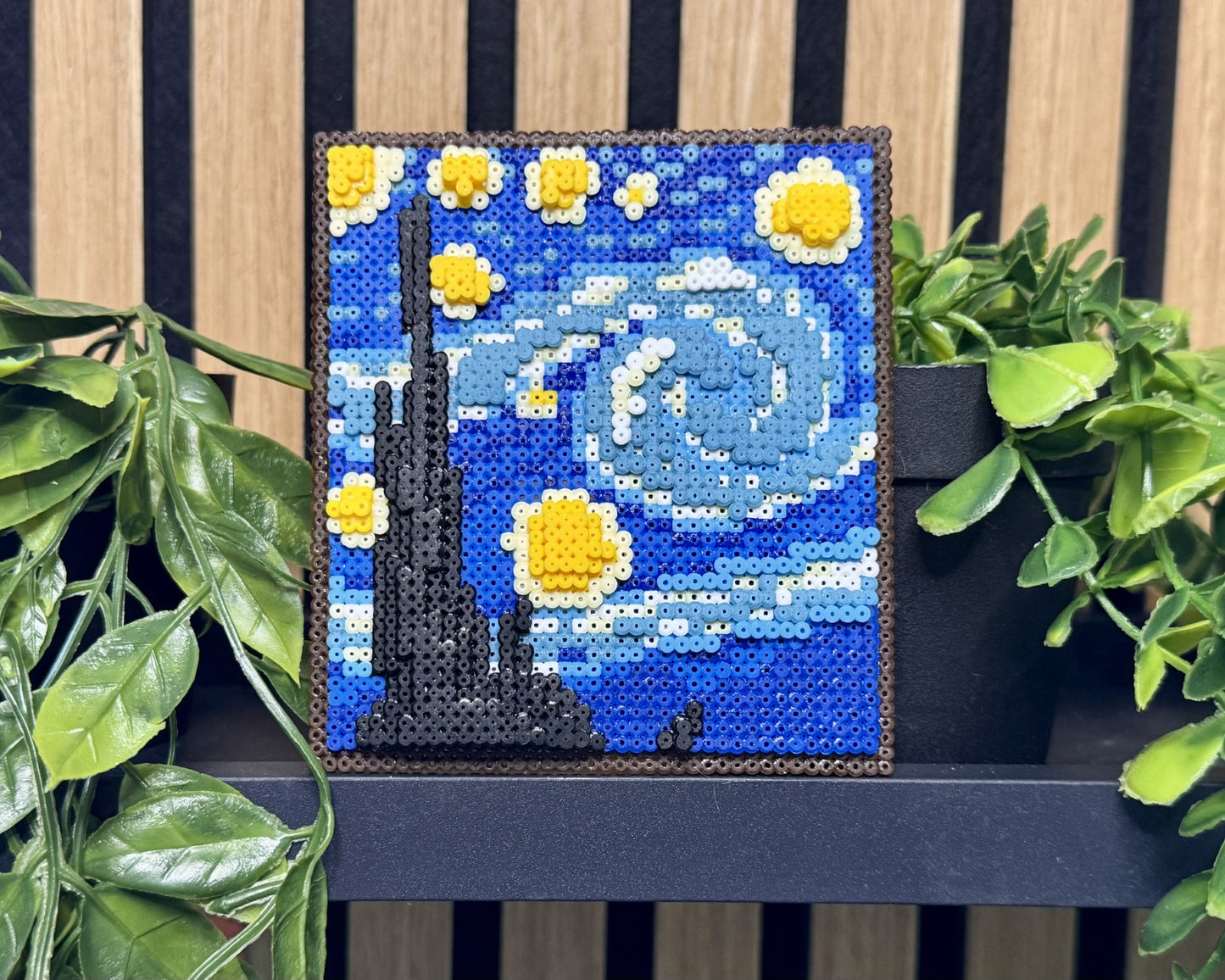 La Nuit Étoilée – Tableau 3D en Perles Hama Mini