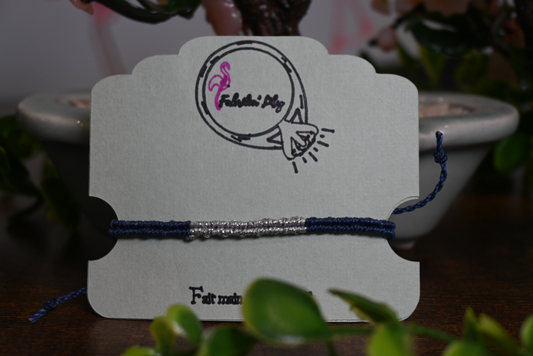 Bracelet macramé pailleté