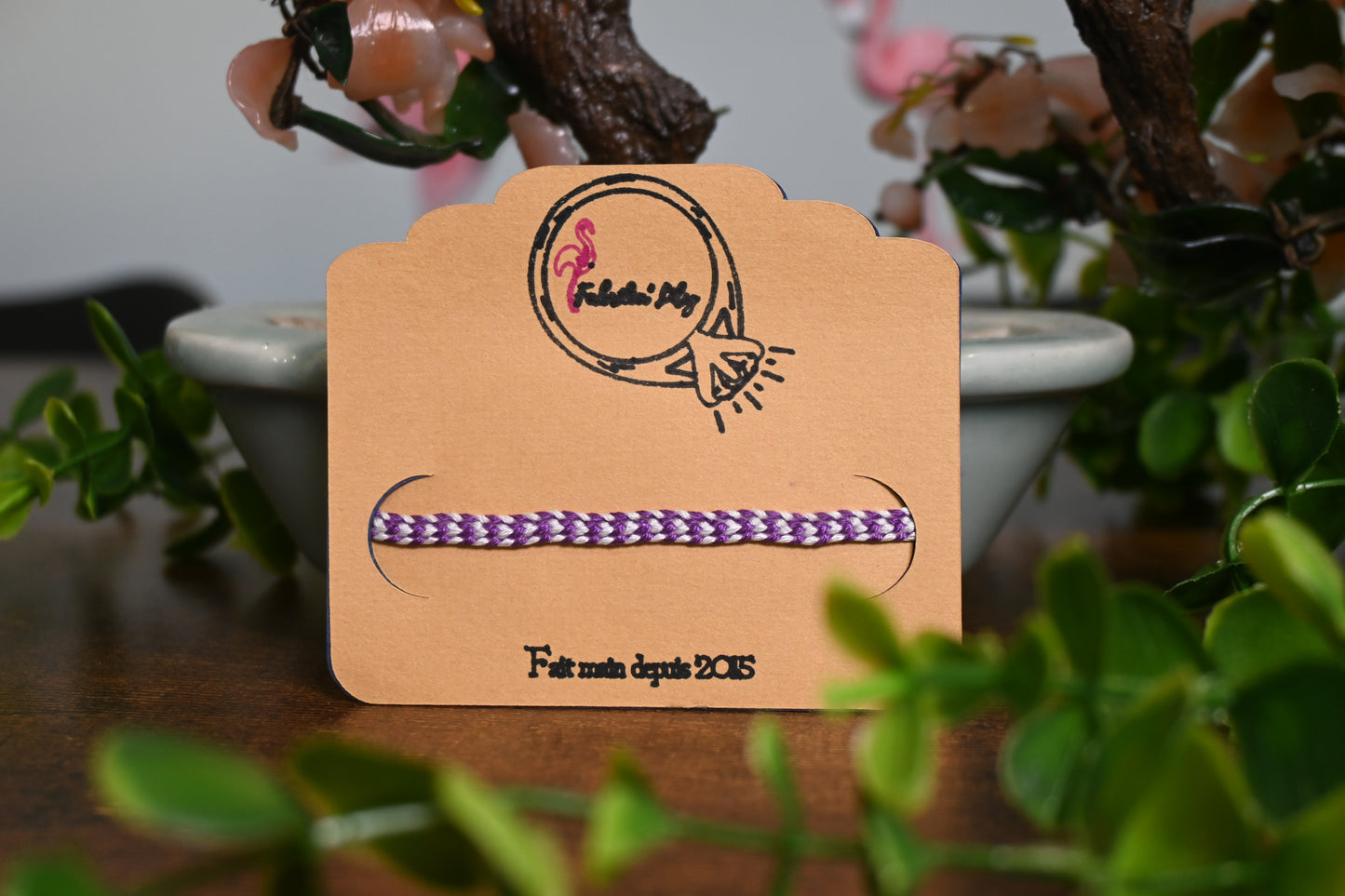 Bracelet Kumihimo Plat - Chevrons