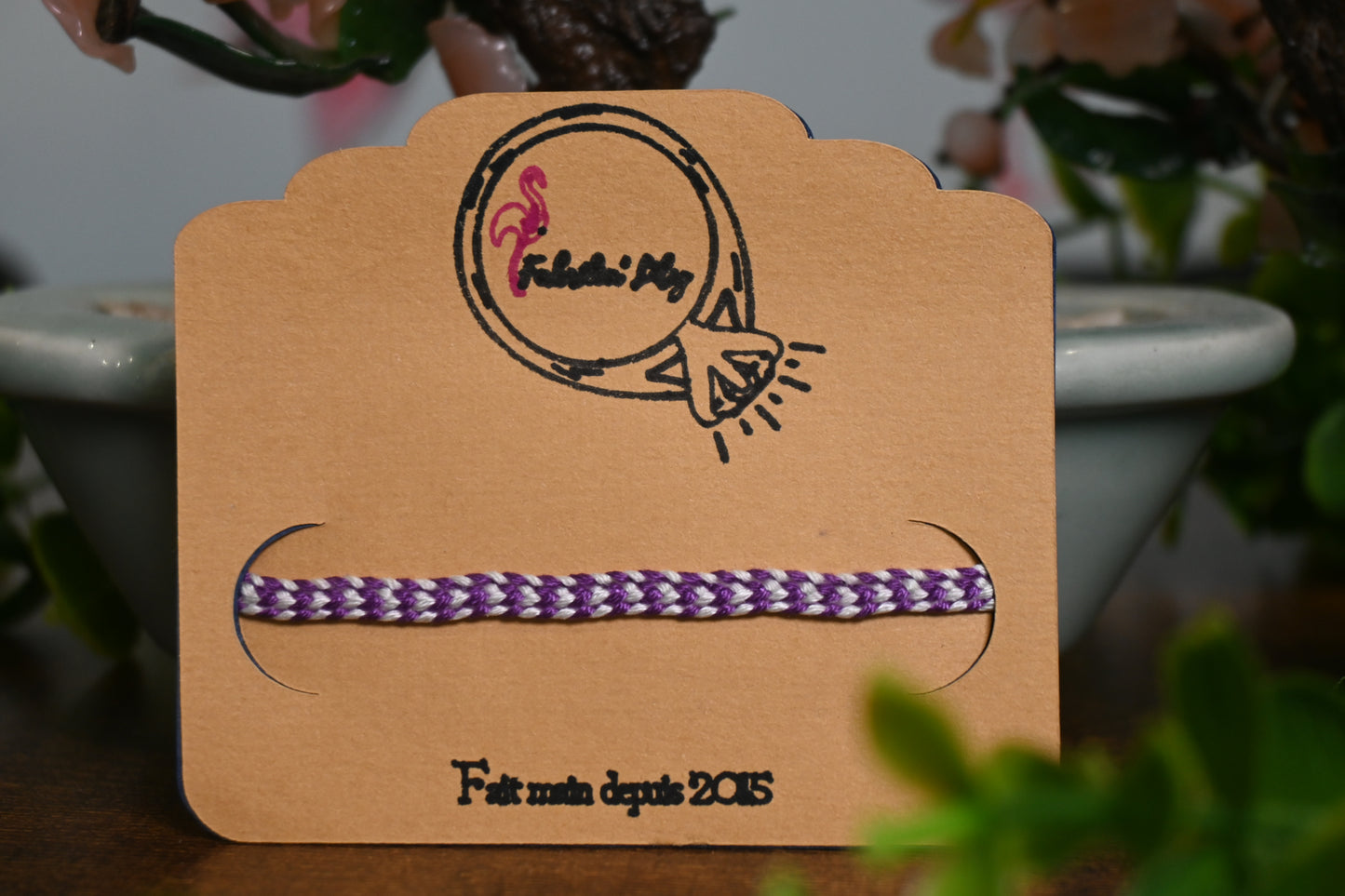 Bracelet Kumihimo Plat - Chevrons