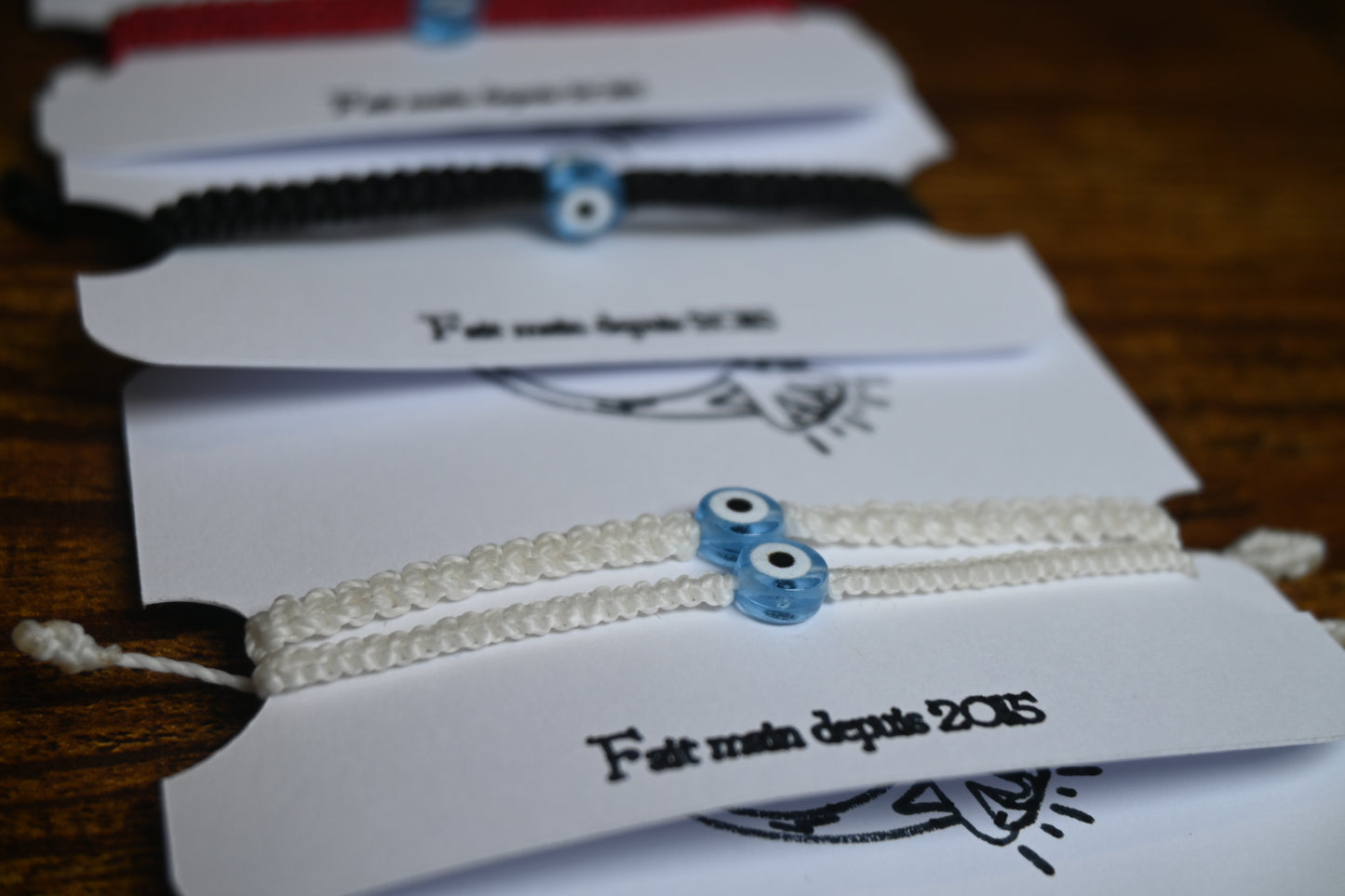 🧿 Duo Protecteur – Bracelets Macramé "Mauvais Œil" à partager