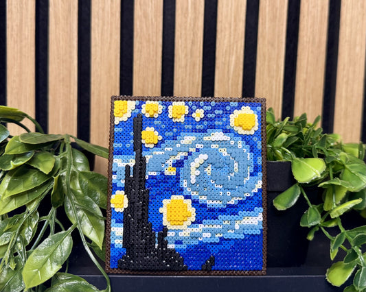 La Nuit Étoilée – Tableau 3D en Perles Hama Mini
